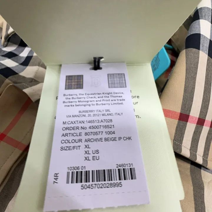 Burberry Burberry Beige Check Long Sleeve Shirt Size US XL / EU 56 / 4 - 9 Thumbnail