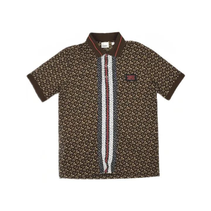 Burberry Logo Print Short Sleeve Polo Shirt