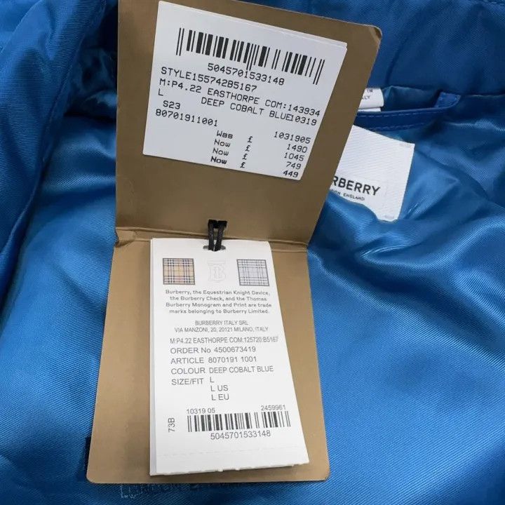 Burberry Burberry SS23 Logo Print Long Sleeve Jacket Size US L / EU 52-54 / 3 - 5 Thumbnail