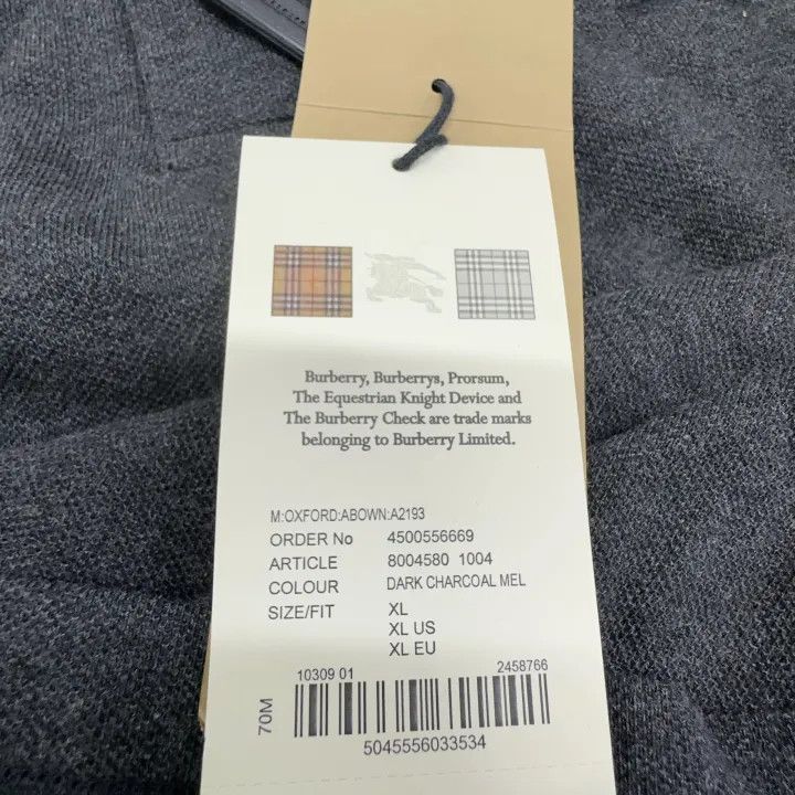 Burberry Burberry Men's Short Sleeve Polo Shirt in Dark Gray Size US XL / EU 56 / 4 - 10 Thumbnail