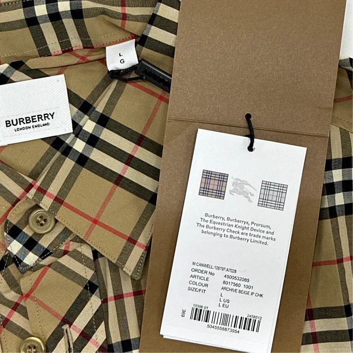 Burberry Burberry Classic Check Long Sleeve Casual Shirt Size US L / EU 52-54 / 3 - 4 Thumbnail