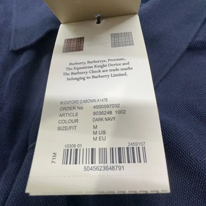 Burberry Burberry Classic Embroidered Logo Short Sleeve Polo Size US M / EU 48-50 / 2 - 10 Thumbnail