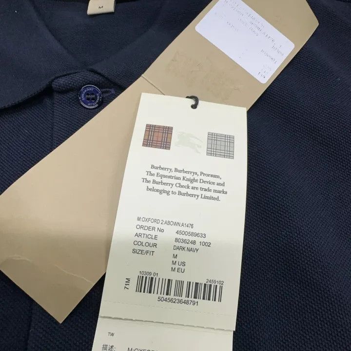 Burberry Burberry Plain Embroidered Logo Polo Shirt Size US M / EU 48-50 / 2 - 10 Thumbnail