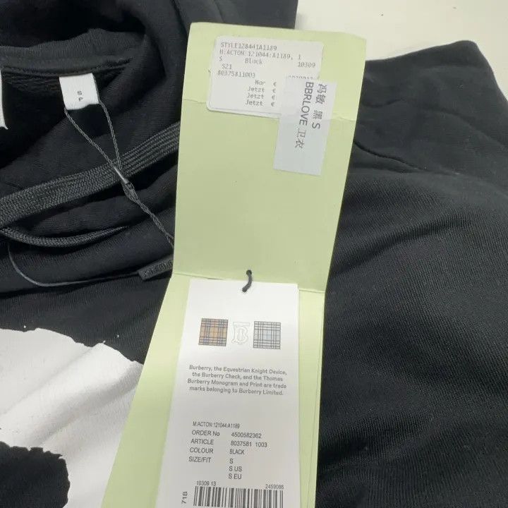 Burberry Burberry Black Logo Print Pullover Hoodie Size US S / EU 44-46 / 1 - 5 Thumbnail