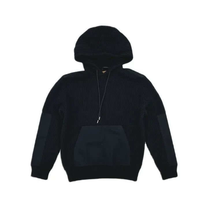 Burberry Burberry Black Knit Cotton-Blend Hoodie for Men Size US S / EU 44-46 / 1 - 2 Thumbnail
