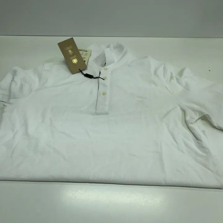 Burberry Burberry SS22 White Short Sleeve Polo Size US S / EU 44-46 / 1 - 9 Thumbnail