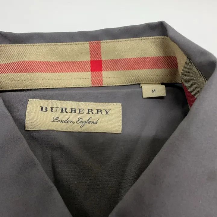 Burberry Burberry Men's Gray Logo Embroidered Long Sleeve Shirt Size US M / EU 48-50 / 2 - 9 Thumbnail