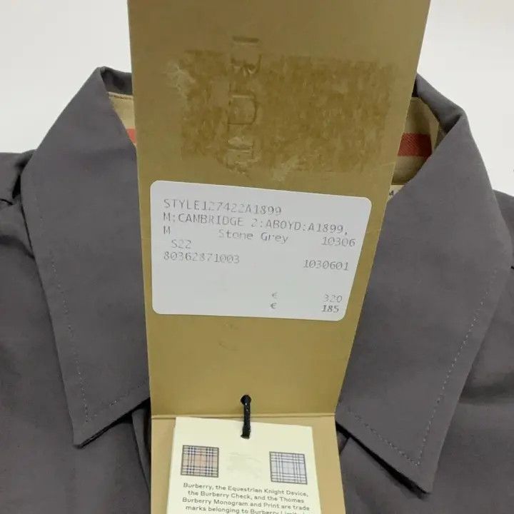 Burberry Burberry Men's Gray Logo Embroidered Long Sleeve Shirt Size US M / EU 48-50 / 2 - 5 Thumbnail