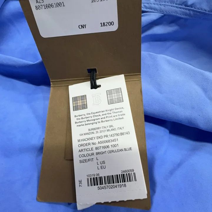 Burberry Burberry SS23 Blue Hooded Zip Jacket Size US L / EU 52-54 / 3 - 6 Thumbnail