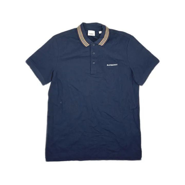 Burberry Burberry Men's Cotton Casual Polo Shirt Navy Size US M / EU 48-50 / 2 - 2 Thumbnail