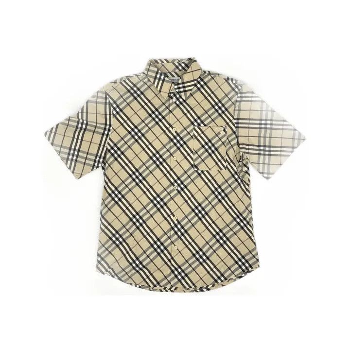 Burberry Burberry Short Sleeve Plaid Button-Up Shirt Size US L / EU 52-54 / 3 - 2 Thumbnail