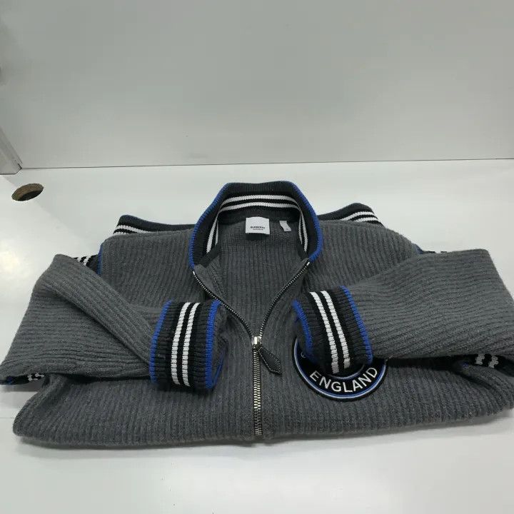 Burberry Burberry Logo Pattern Wool Blend Flight Jacket Size US M / EU 48-50 / 2 - 5 Thumbnail