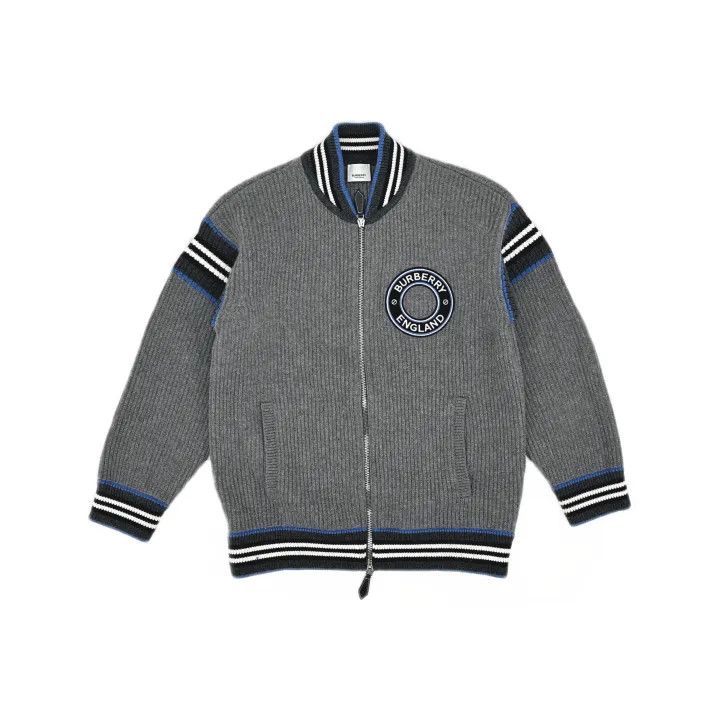 Burberry Burberry Logo Pattern Wool Blend Flight Jacket Size US M / EU 48-50 / 2 - 2 Thumbnail