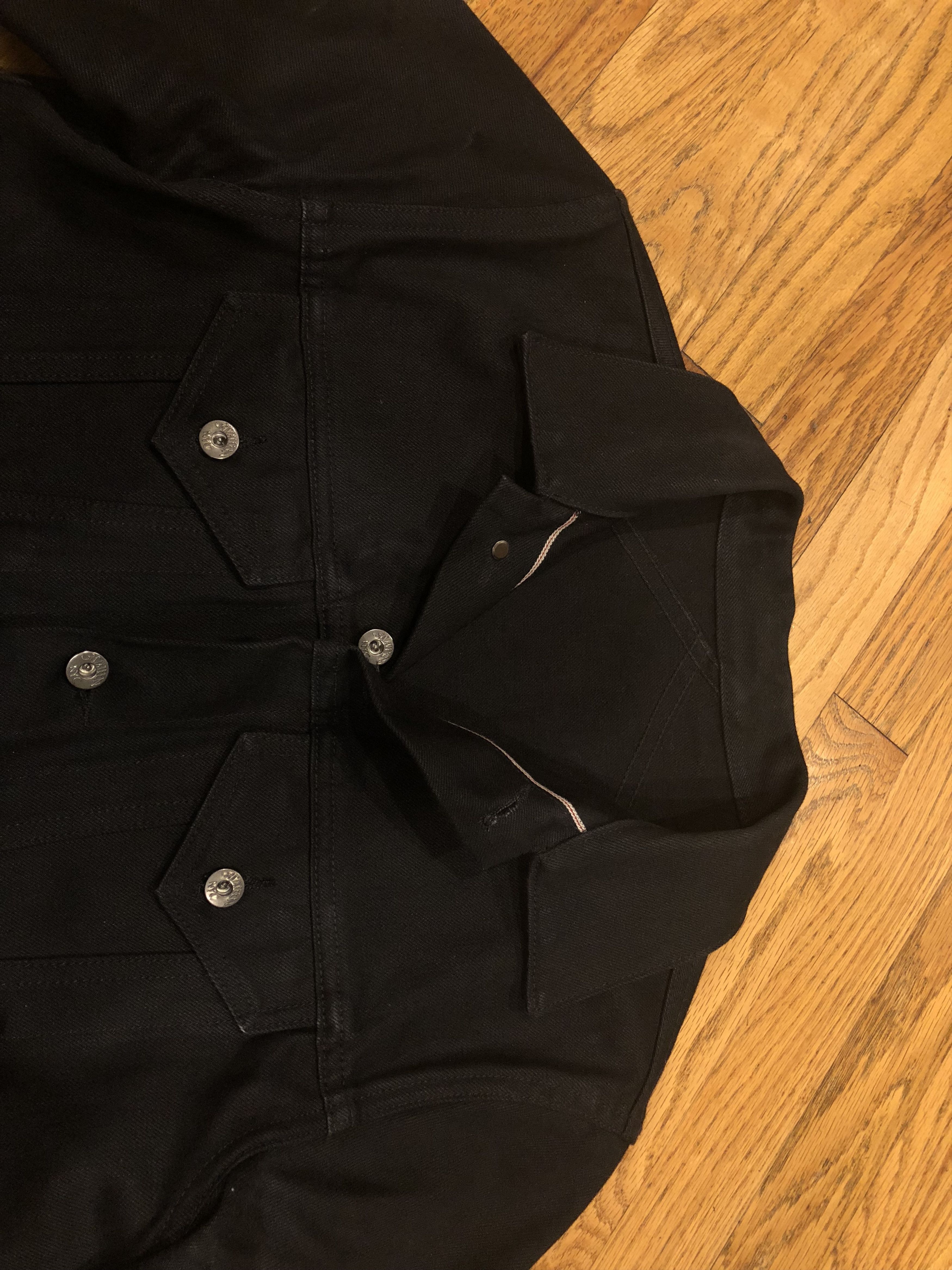 3sixteen Type 3s Denim Jacket Double Black Selvedge Raw Jean Trucker Size US L / EU 52-54 / 3 - 7 Thumbnail