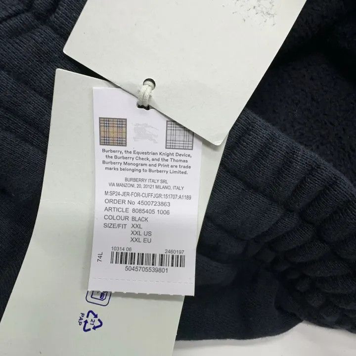 Burberry Burberry Black Knit Jogger Pants for Men Size US 44 / EU 60 - 7 Thumbnail