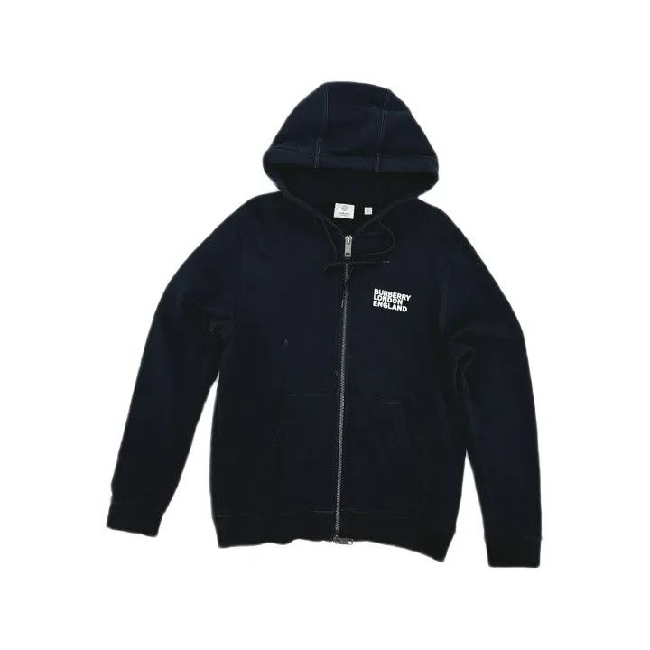 Burberry Burberry Black Letter Print Zip-Up Hoodie Size US S / EU 44-46 / 1 - 2 Thumbnail