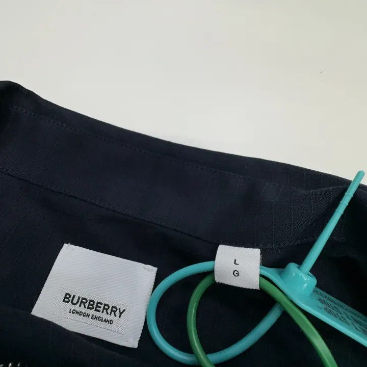 Burberry Burberry SS22 Navy Zip Pocket Shirt Size US L / EU 52-54 / 3 - 2 Thumbnail