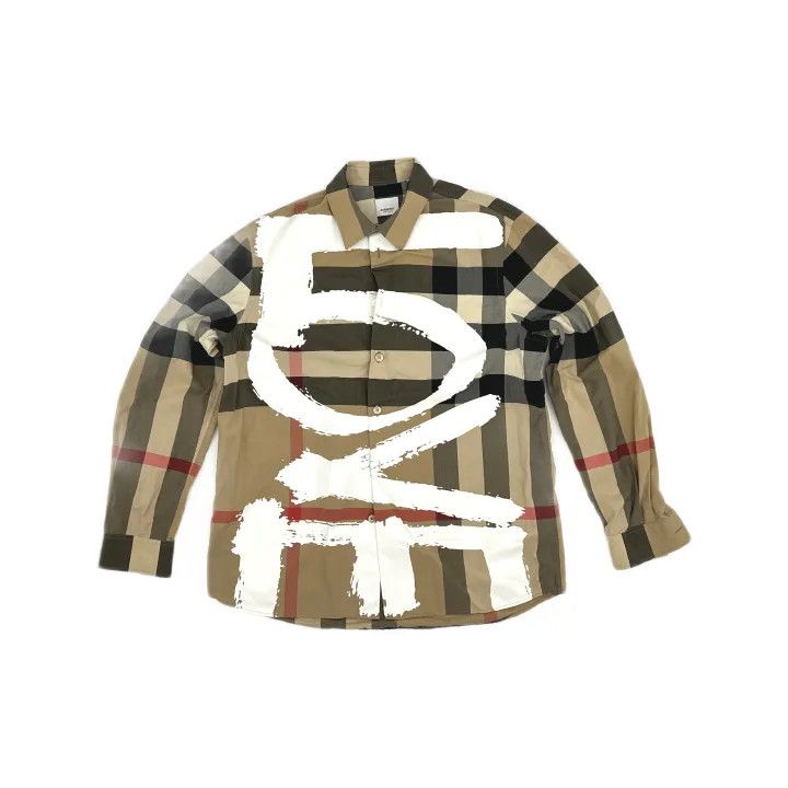 Burberry Burberry Printed Check Stretch Long Sleeve Shirt Size US M / EU 48-50 / 2 - 2 Thumbnail