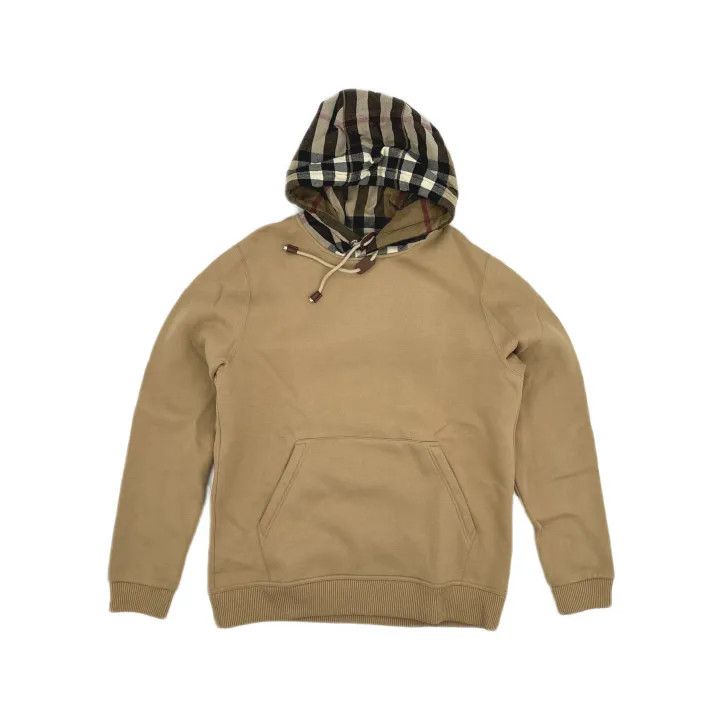 Burberry Burberry Beige Check Hooded Sweatshirt for Men Size US M / EU 48-50 / 2 - 2 Thumbnail