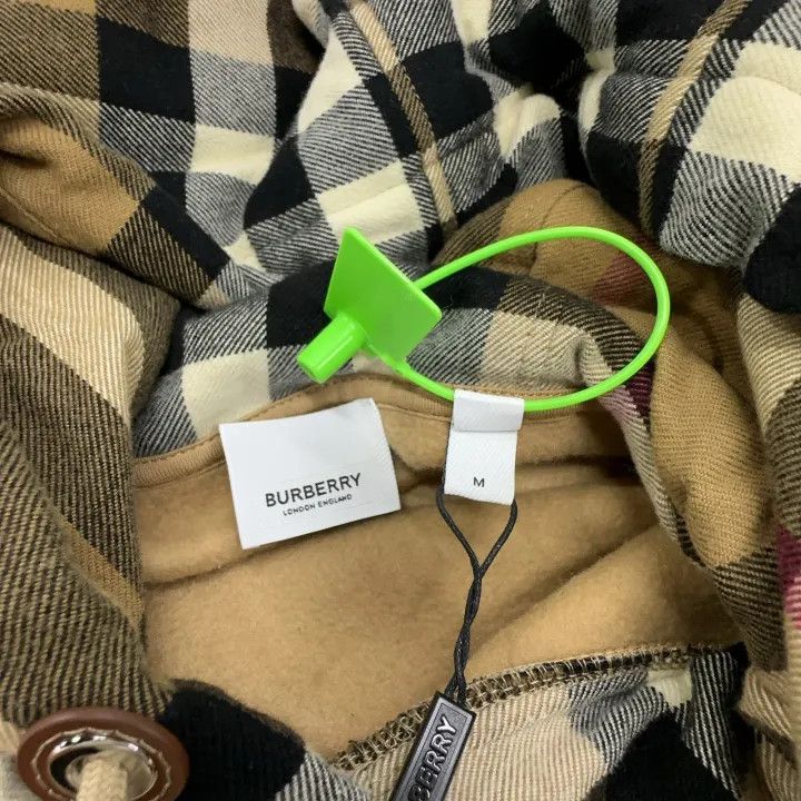 Burberry Burberry Beige Check Hooded Sweatshirt for Men Size US M / EU 48-50 / 2 - 4 Thumbnail