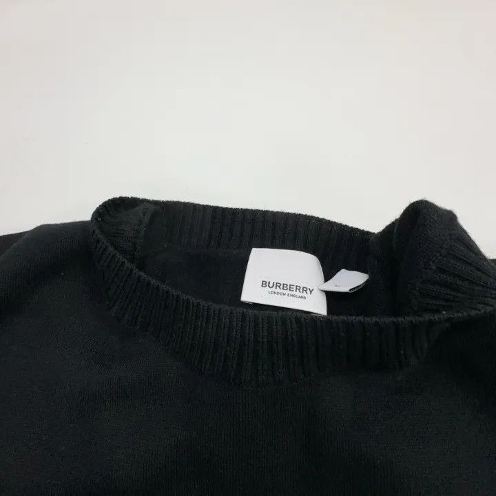 Burberry Burberry Black Wool Knit Sweatshirt for Men Size US M / EU 48-50 / 2 - 6 Thumbnail
