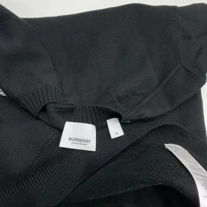 Burberry Burberry Black Wool Knit Sweatshirt for Men Size US M / EU 48-50 / 2 - 5 Thumbnail