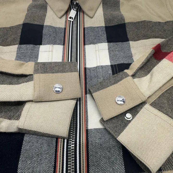Burberry Burberry Check Wool Jacket with Double Zip Size US M / EU 48-50 / 2 - 7 Thumbnail