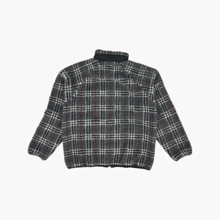 Burberry Burberry Gray Check Fleece Zip Jacket Size US L / EU 52-54 / 3 - 3 Thumbnail