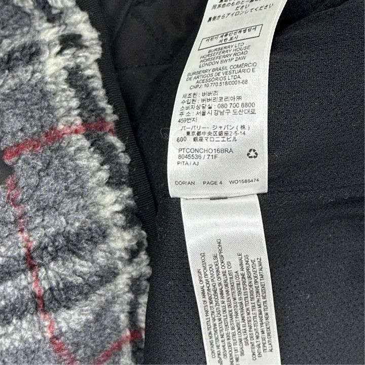 Burberry Burberry Gray Check Fleece Zip Jacket Size US L / EU 52-54 / 3 - 6 Thumbnail