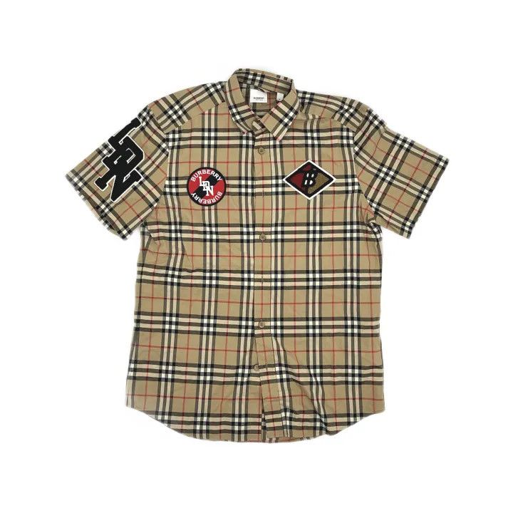 Burberry Burberry Patch Logo Short Sleeve Shirt Brown Size US M / EU 48-50 / 2 - 2 Thumbnail