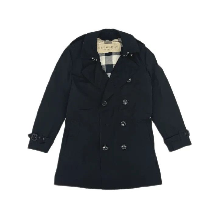 Burberry Burberry Brit Black Double-Breasted Trench Coat Size US XS / EU 42 / 0 - 2 Thumbnail
