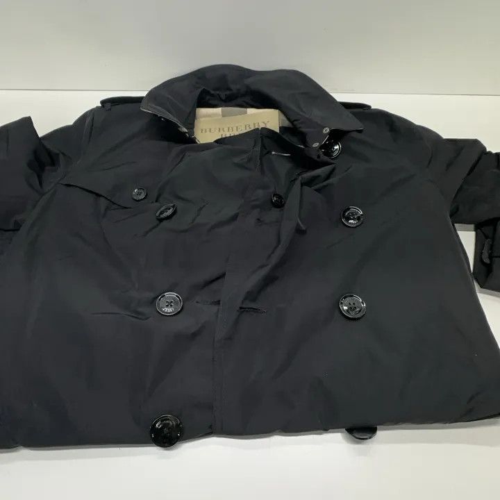 Burberry Burberry Brit Black Double-Breasted Trench Coat Size US XS / EU 42 / 0 - 7 Thumbnail