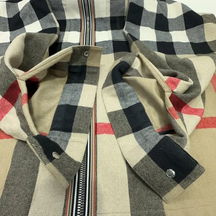 Burberry Burberry Check Wool Zip Jacket for Men Size US XXL / EU 58 / 5 - 7 Thumbnail