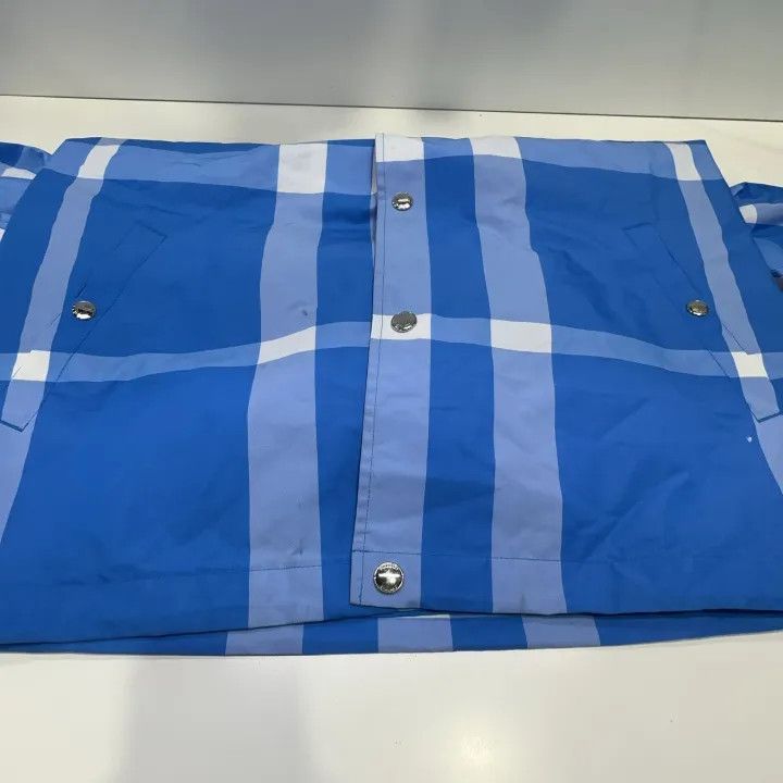 Burberry Burberry Blue Check Hooded Jacket Size US M / EU 48-50 / 2 - 12 Thumbnail