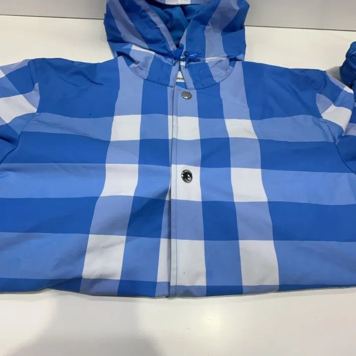 Burberry Burberry Blue Check Hooded Jacket Size US M / EU 48-50 / 2 - 11 Thumbnail