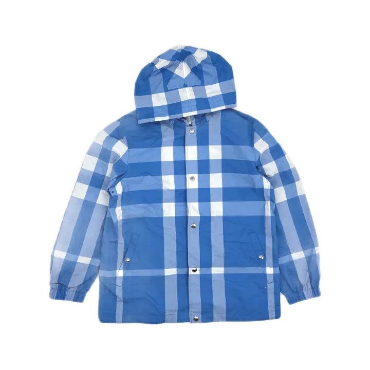 Burberry Burberry Blue Check Hooded Jacket Size US M / EU 48-50 / 2 - 2 Thumbnail