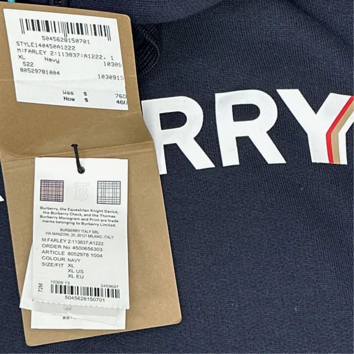 Burberry Burberry SS23 Logo Print Pullover Hoodie Size US XL / EU 56 / 4 - 3 Thumbnail