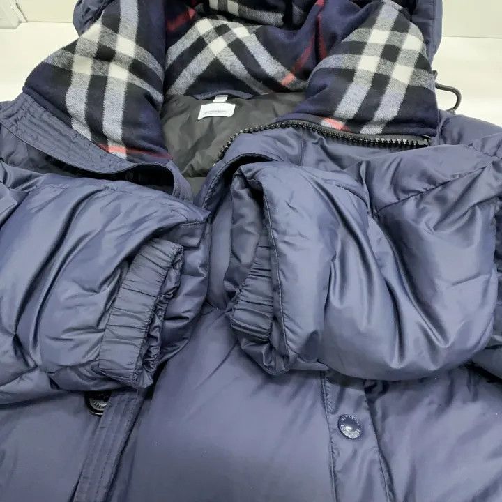Burberry Burberry Men's Hooded Down Jacket Navy Blue Size US XXL / EU 58 / 5 - 5 Thumbnail
