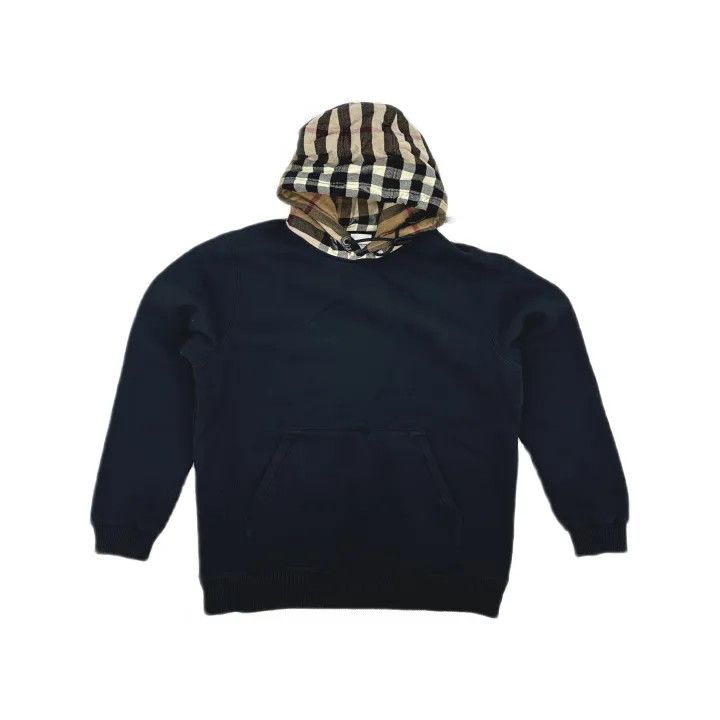 Burberry Burberry Black Check Hooded Sweatshirt Size US L / EU 52-54 / 3 - 2 Thumbnail
