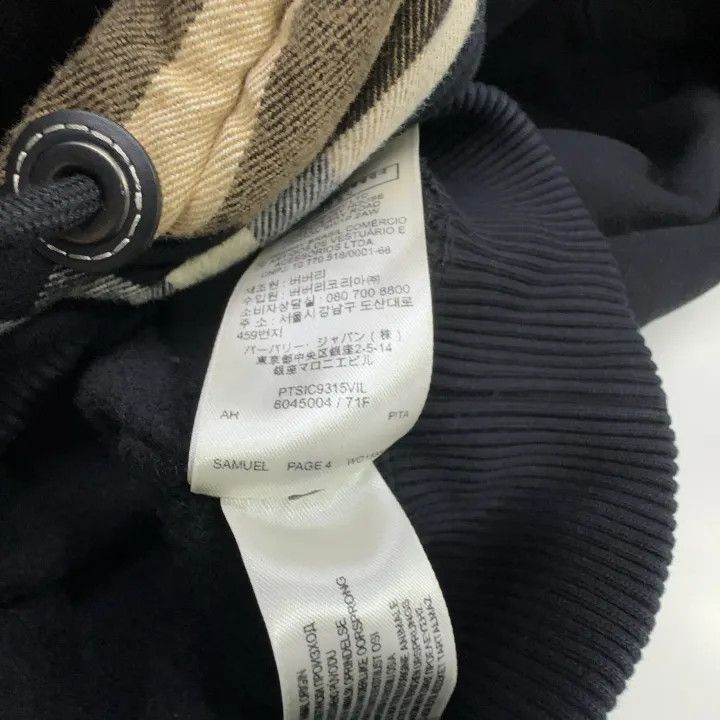 Burberry Burberry Black Check Hooded Sweatshirt Size US L / EU 52-54 / 3 - 4 Thumbnail