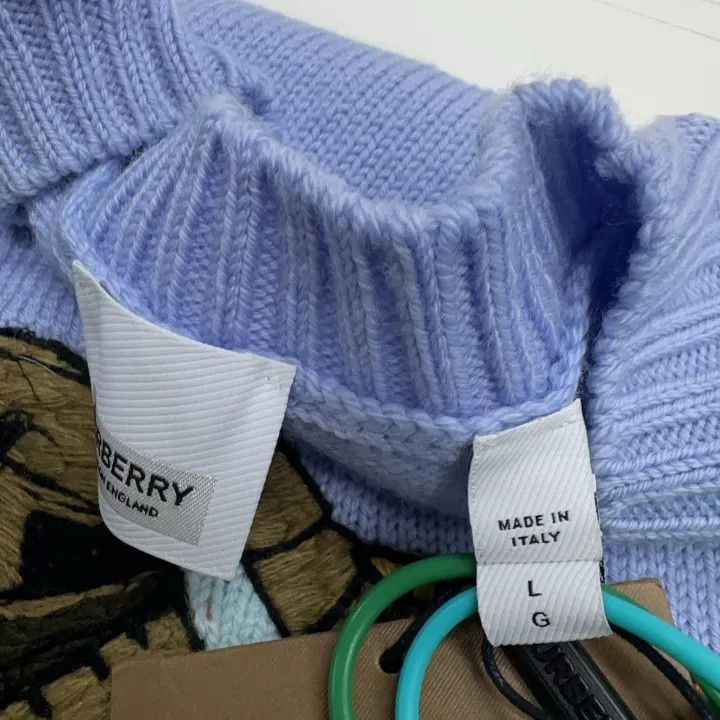 Burberry Burberry Ocean Sketch Embroidered Wool Sweater Size US L / EU 52-54 / 3 - 3 Thumbnail