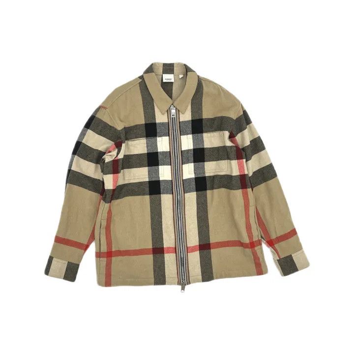 Burberry Burberry Checked Wool Zip Jacket for Men Size US L / EU 52-54 / 3 - 2 Thumbnail
