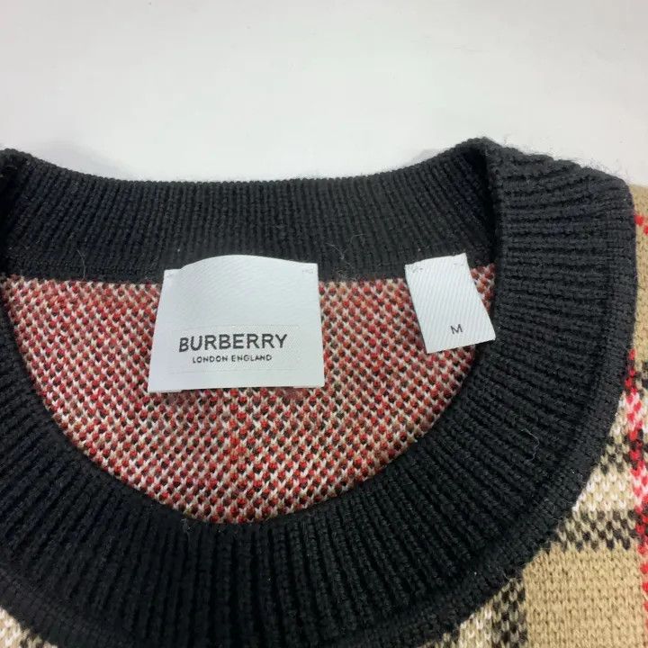 Burberry Burberry Wool Logo Check Sweater for Men Size US M / EU 48-50 / 2 - 5 Thumbnail