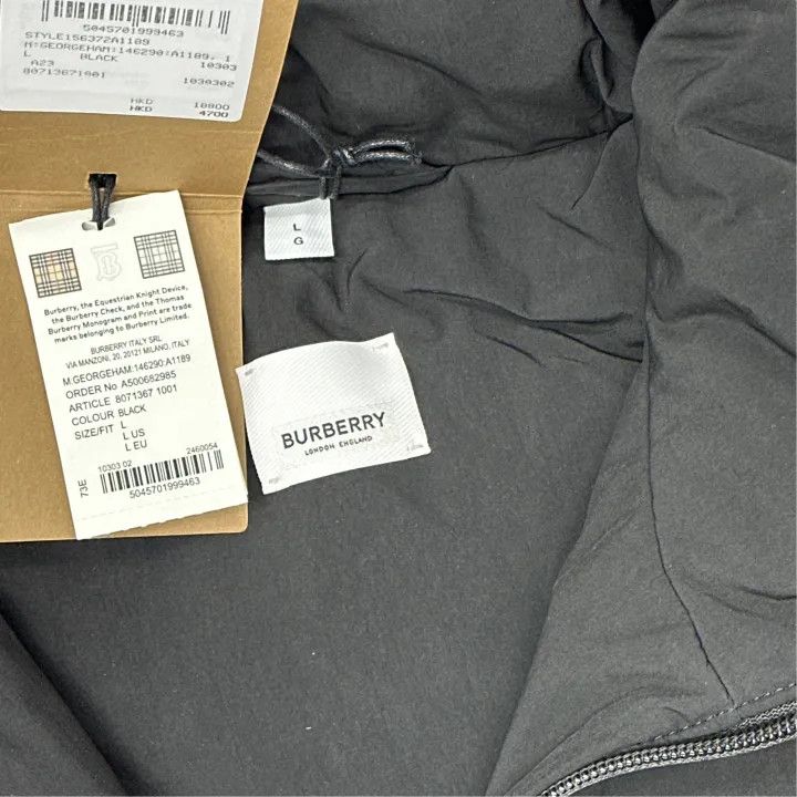 Burberry Burberry Black Zip-Up Casual Jacket Size US L / EU 52-54 / 3 - 3 Thumbnail