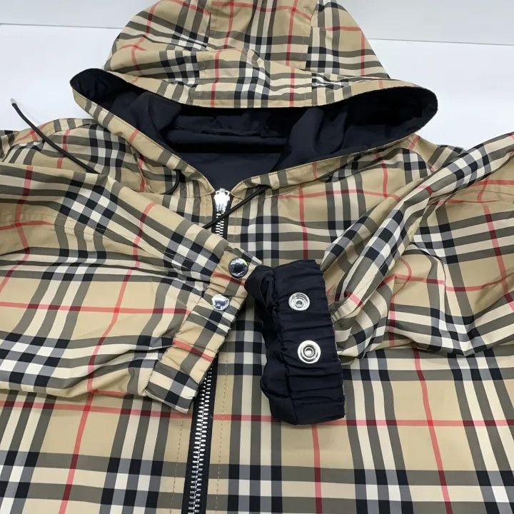 Burberry Burberry Vintage Reversible Hooded Check Jacket Size US XXL / EU 58 / 5 - 9 Thumbnail
