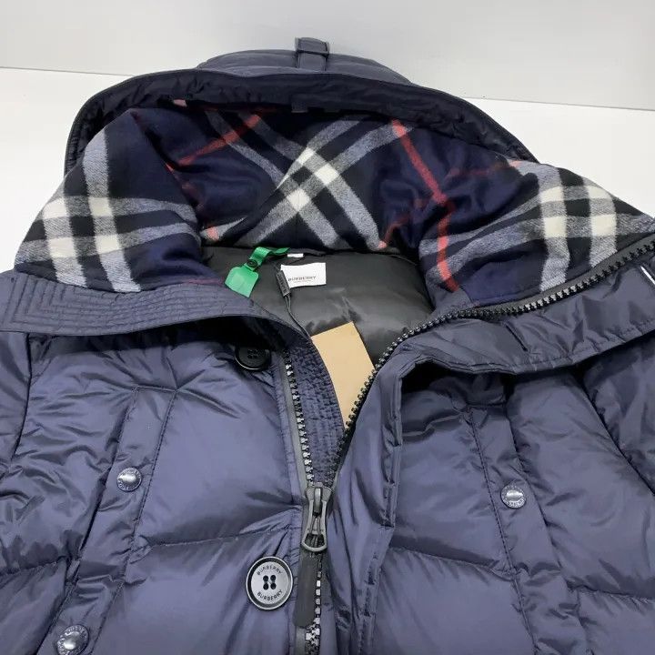 Burberry Burberry Navy Blue Hooded Down Jacket Size US XS / EU 42 / 0 - 8 Thumbnail