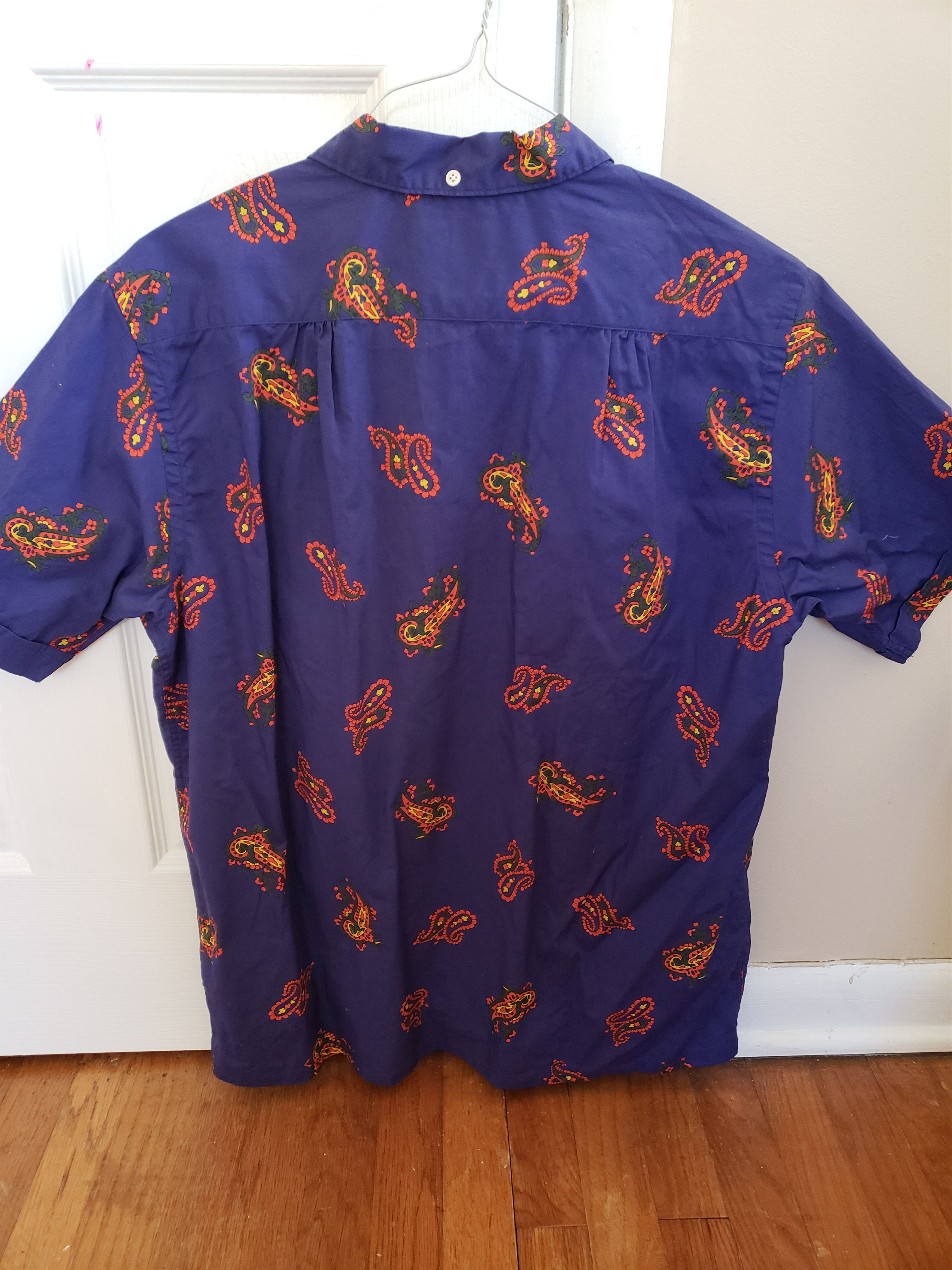Beams Plus Open collar B.D. dobby print paisley shirt Size US L / EU 52-54 / 3 - 4 Thumbnail