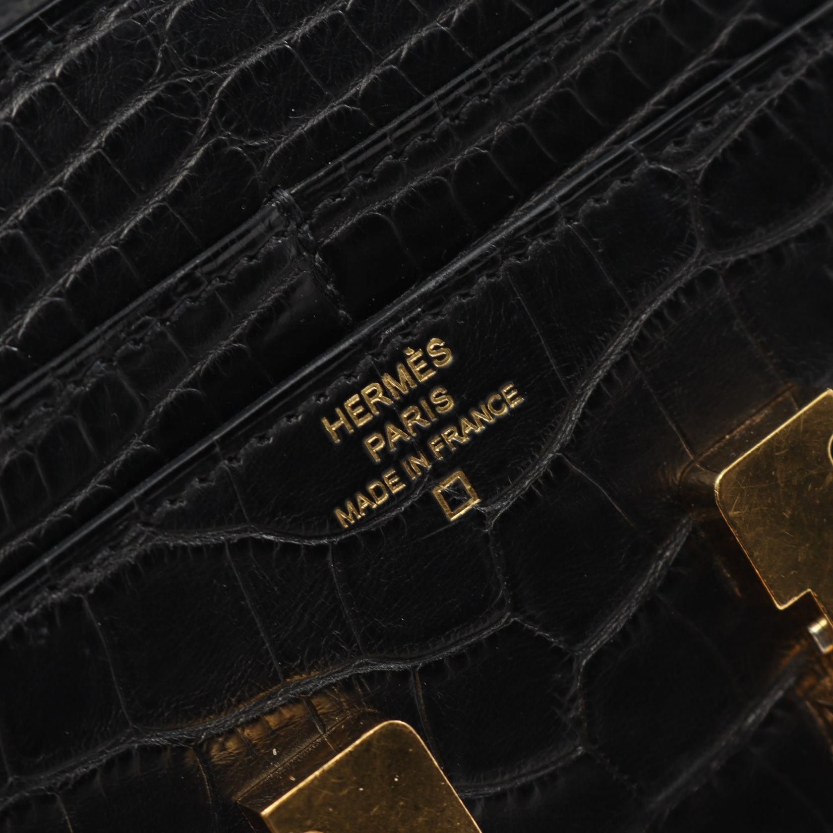 Hermes Hermes Hermes Constance Compact Alligator Mat Wallet Others Short Wallet Stamp A (2017) Size ONE SIZE - 4 Thumbnail