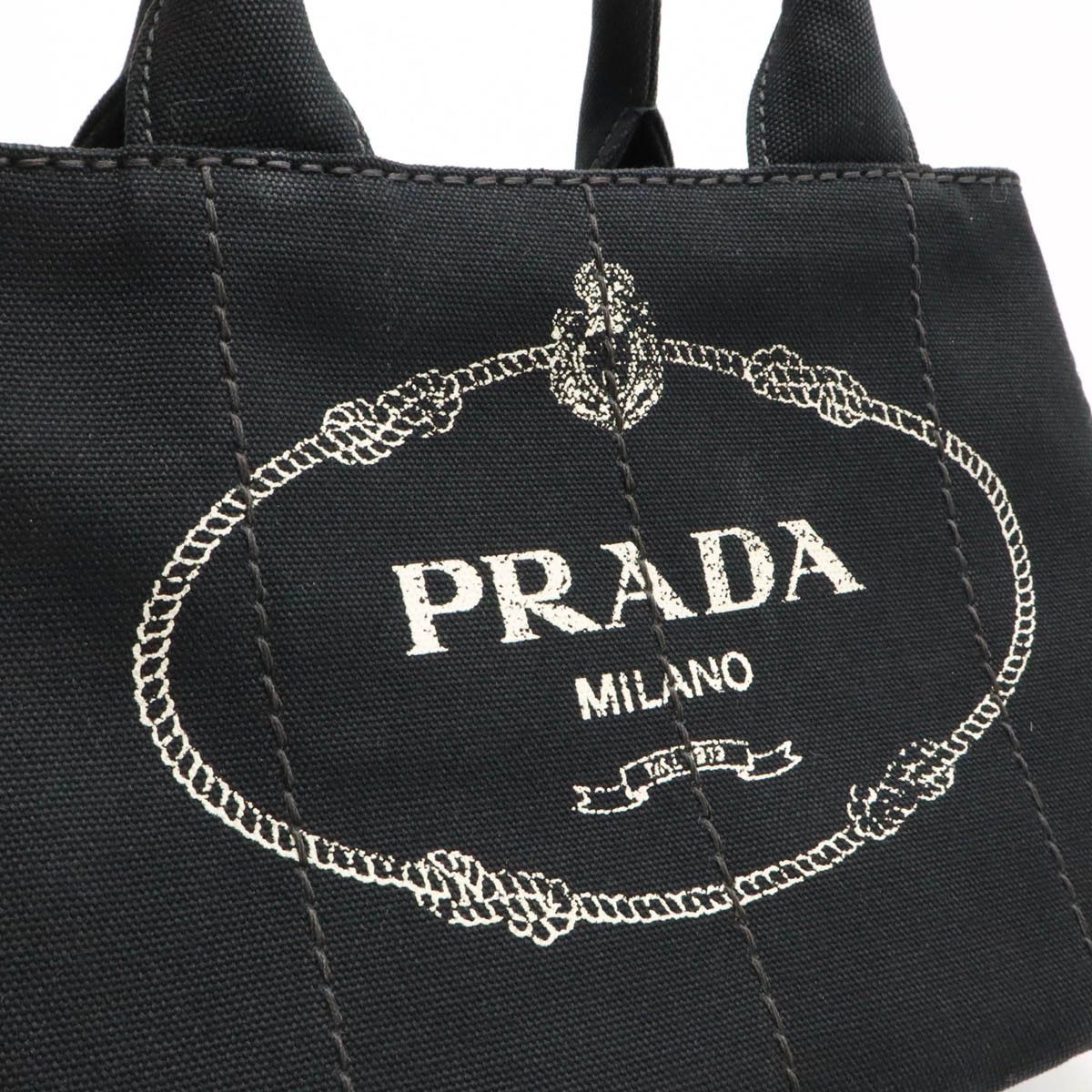 Prada Prada Prada Canapa Canvas Handbag Canvas Tote Bag 1BG439 Size ONE SIZE - 8 Thumbnail