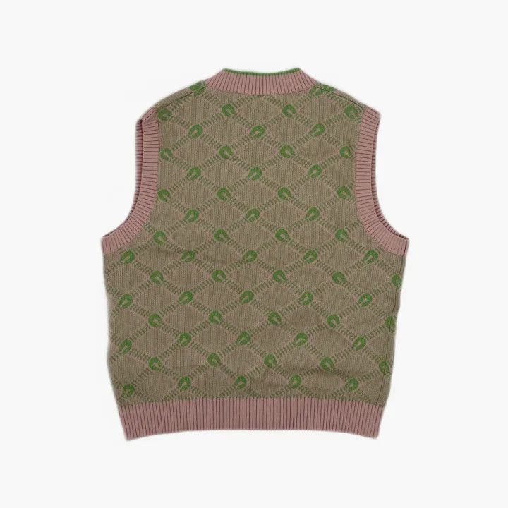 Gucci Gucci Pink V-Neck Knitted Vest for Men Size US S / EU 44-46 / 1 - 3 Thumbnail